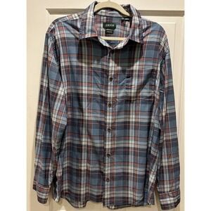 Orvis Shirt Long‎ Sleeve Plaid Shirt Nylon Blend Button Down Active Fit Size XL